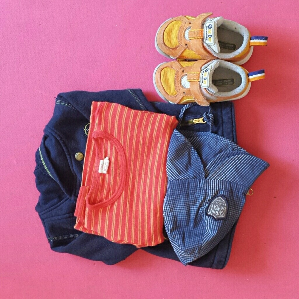 Toddler boy clothes and shoed set